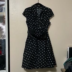 black polka dot business dress